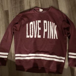 Maroon Victoria Secret Pink sweater